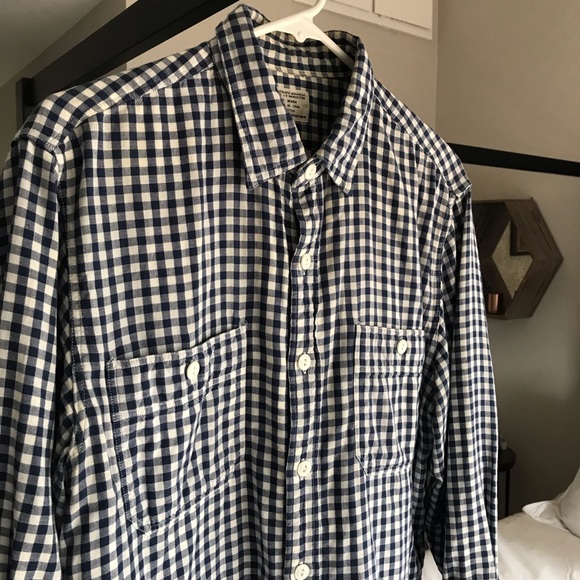 J. Crew Blue Gingham Button Down - Picture 4 of 7